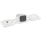 Power Fold 3-in-1 Magnetic Wireless Charger, 15W - White - Right Angle
