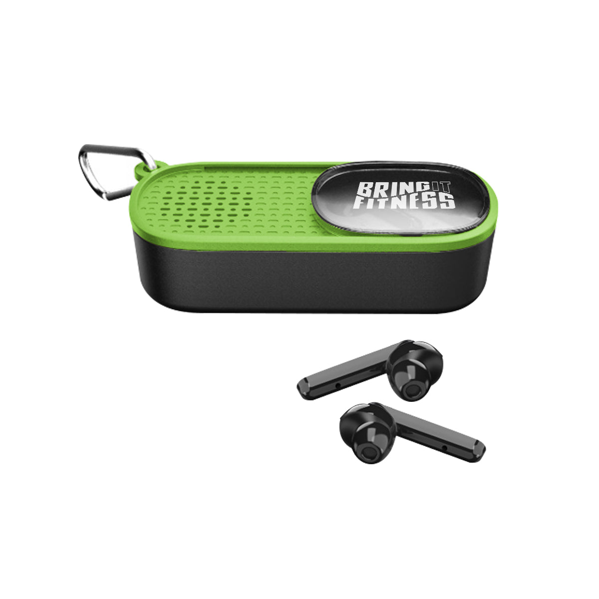 Power Slide Wireless Earbuds and Speaker - Black - Silk Screen