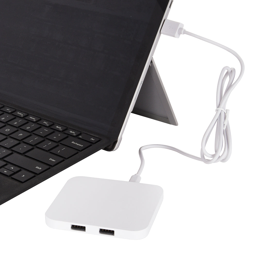 Power Up Two-Port USB Hub and Charging Pad Full Color - White - Inset_Blank