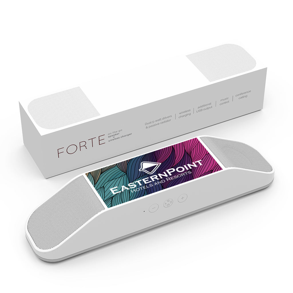 Powerstick Forte Speaker and Wireless Charger - White - 4CP
