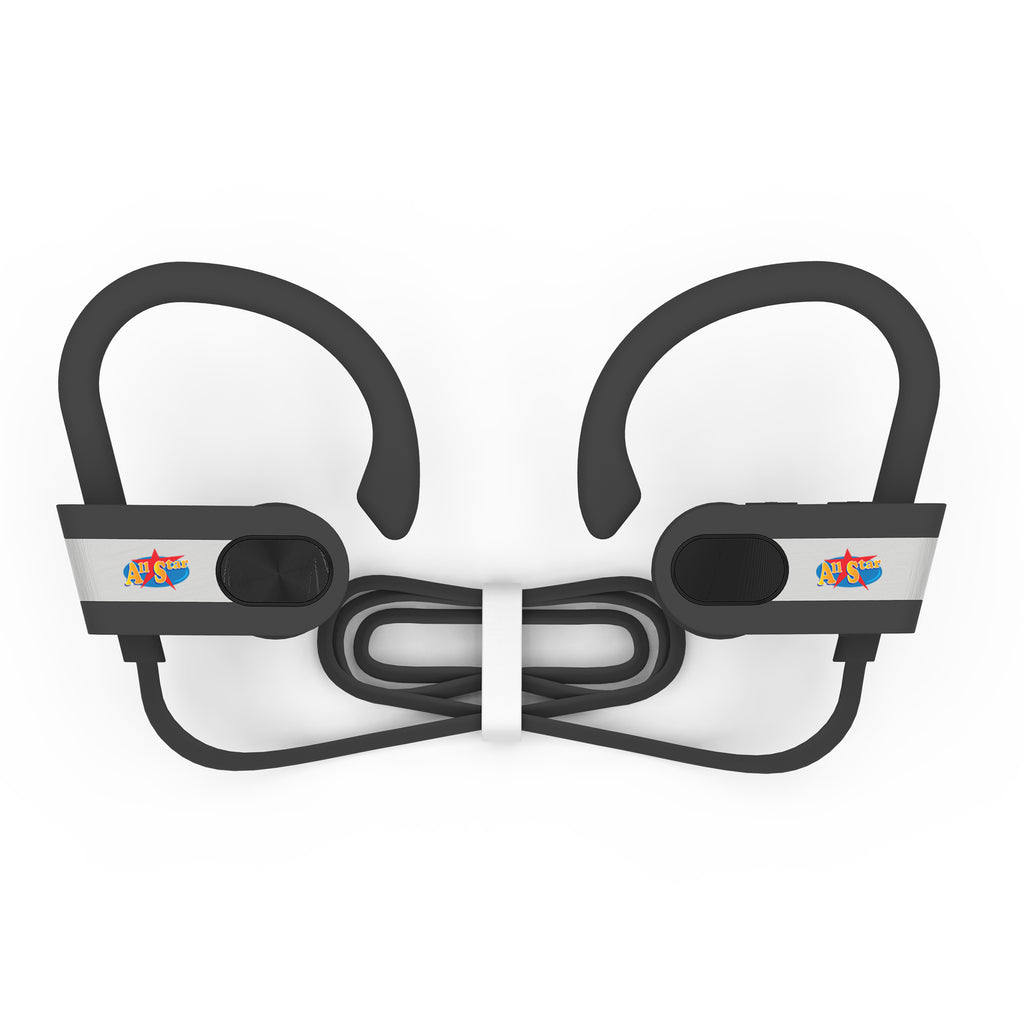 Powerstick PowerBuds Wireless Earbuds - Black with Gray - Full Color