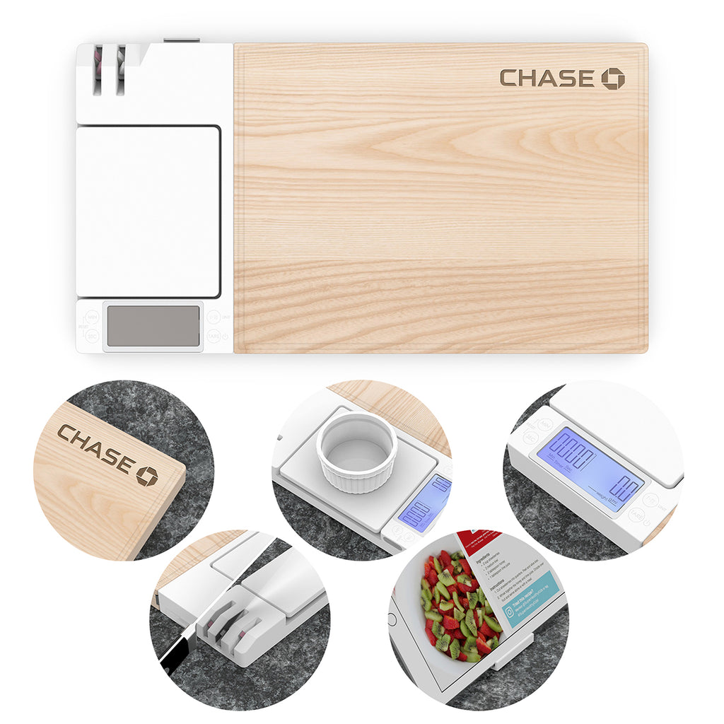 Powerstick SousChef Cutting Board, Five-Way - Brown - Laser Engraving