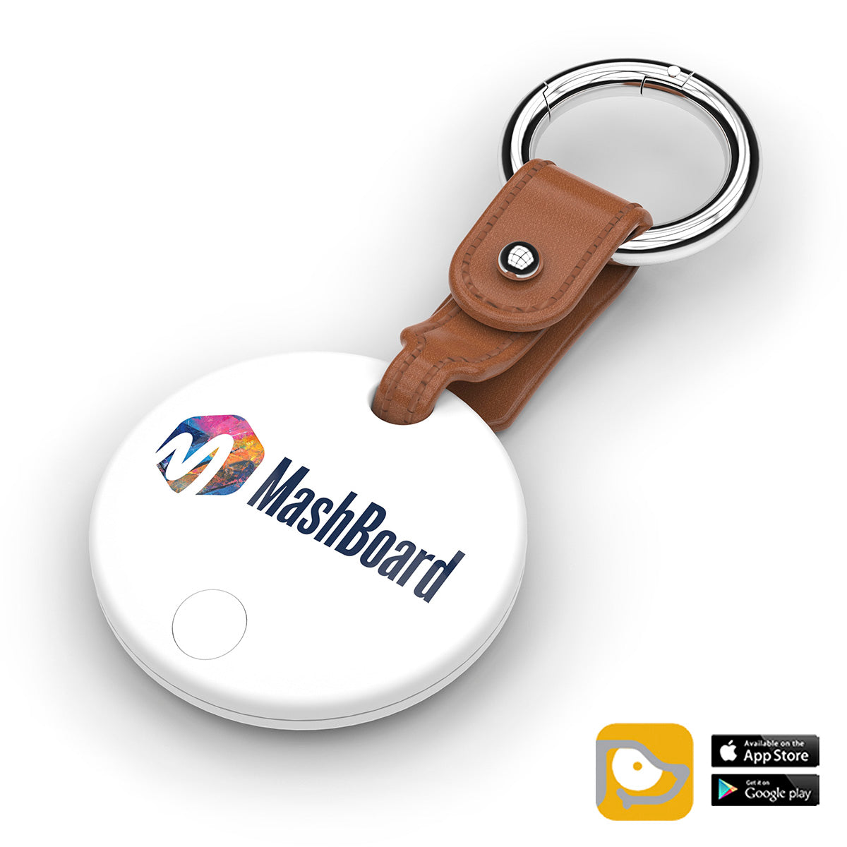 Powerstick Spot Pro Bluetooth Tracker and Keychain - Brown - Pro_fullcolor