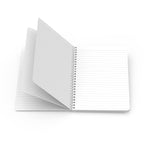 Powerstick Willow Notebook, Side Bound - White/white - Open