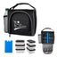 Prep and Chill Lunch Cooler with Containers - Black with Gray - Silk Screen