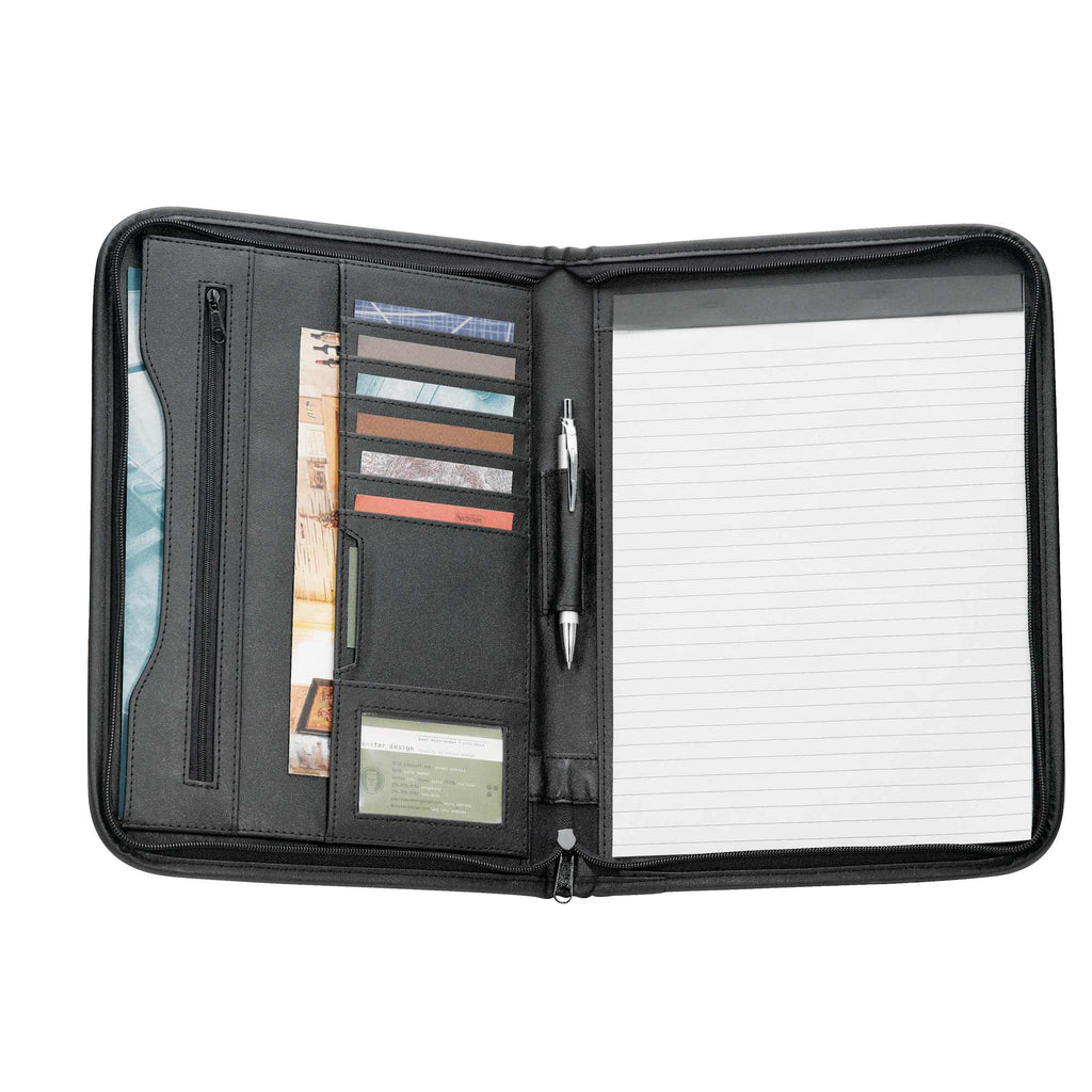 Presidential Zippered Padfolio - Black - Photo