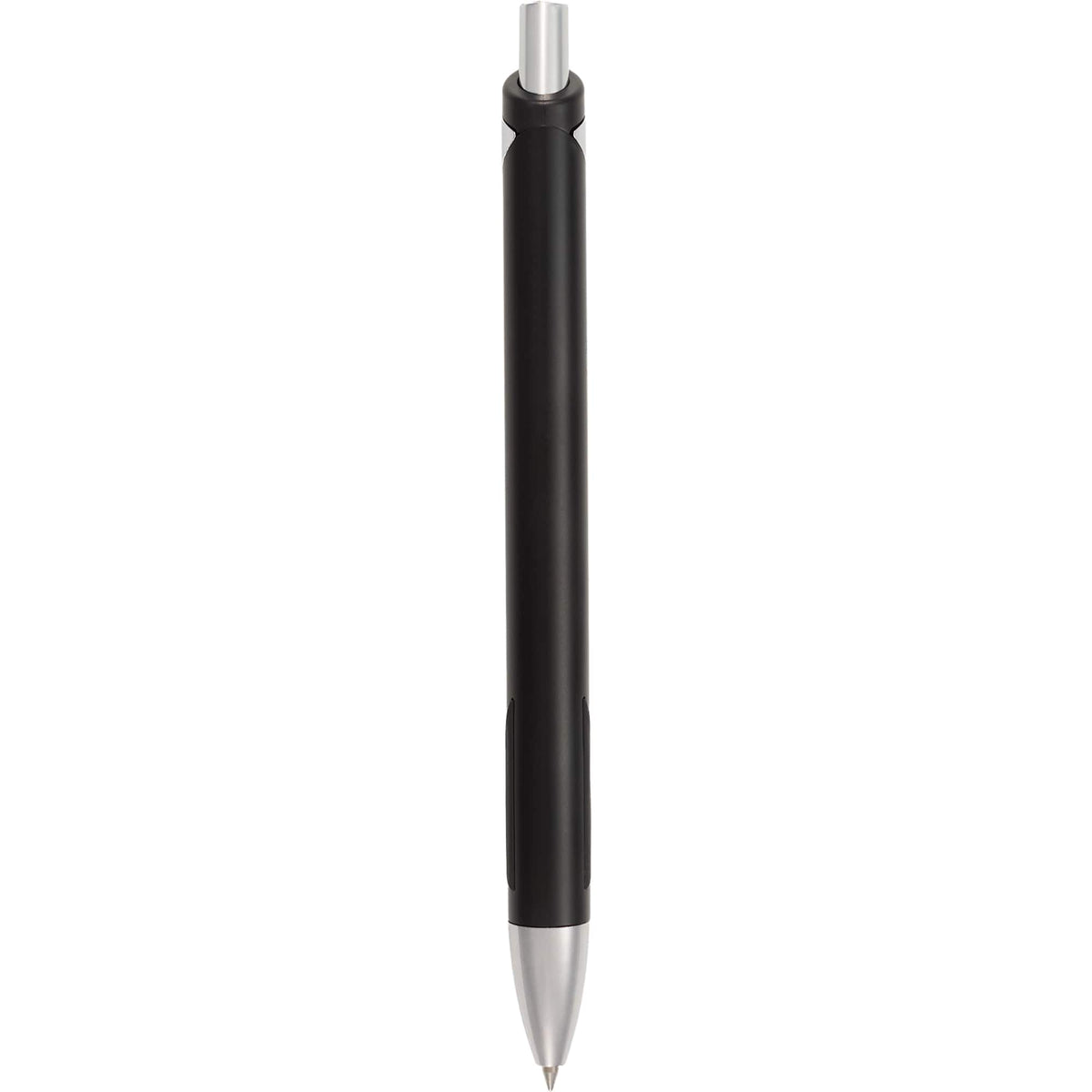 Pressley Gel Pen with Comfort Grip in Recycled Aluminum - Black - Back