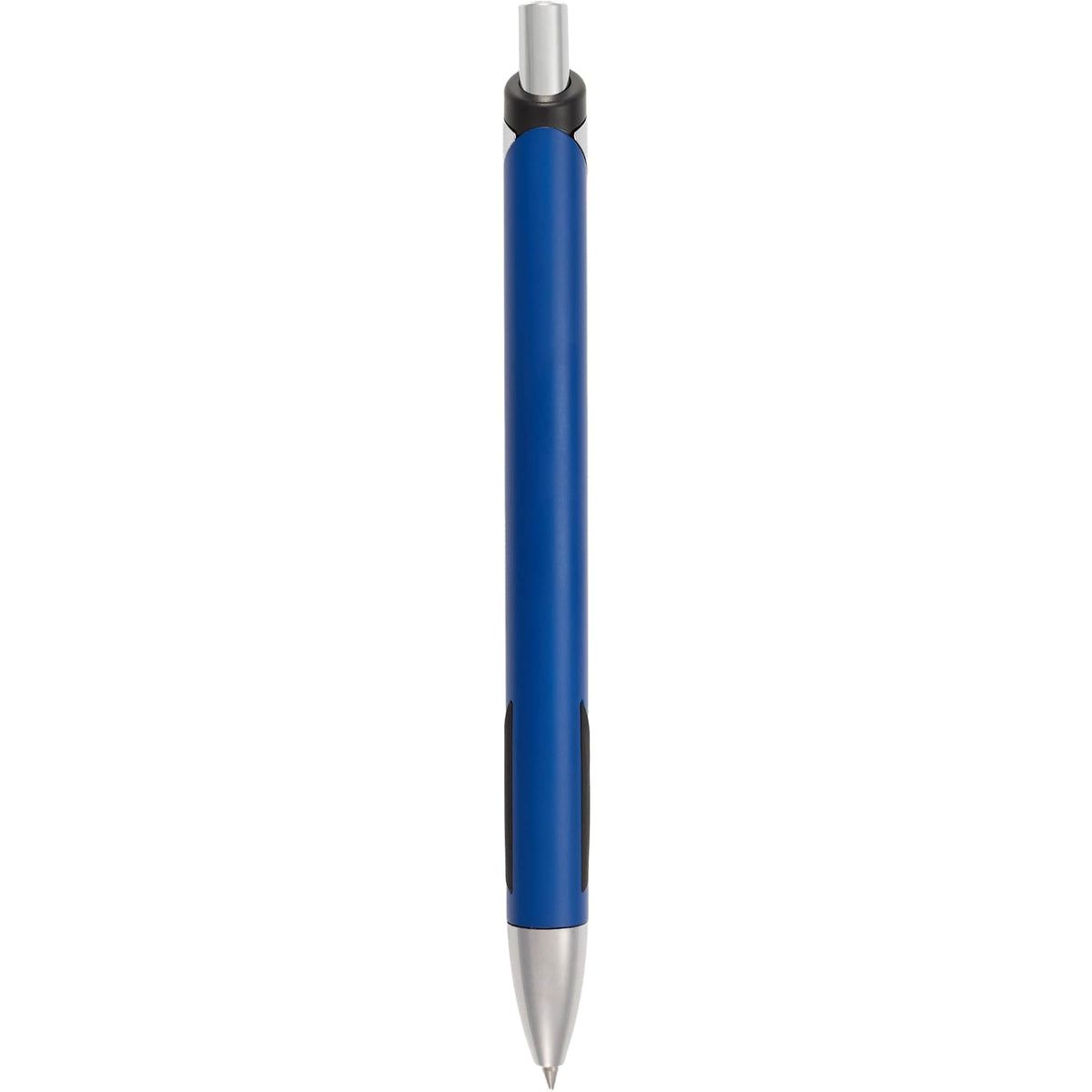 Pressley Gel Pen with Comfort Grip in Recycled Aluminum - Blue - Back