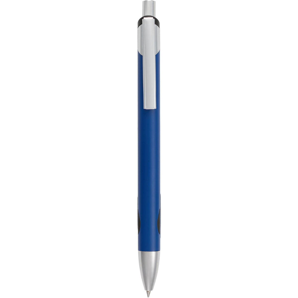 Pressley Gel Pen with Comfort Grip in Recycled Aluminum - Blue - Clip