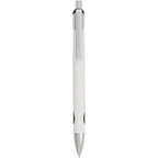 Pressley Gel Pen with Comfort Grip in Recycled Aluminum - White - Clip