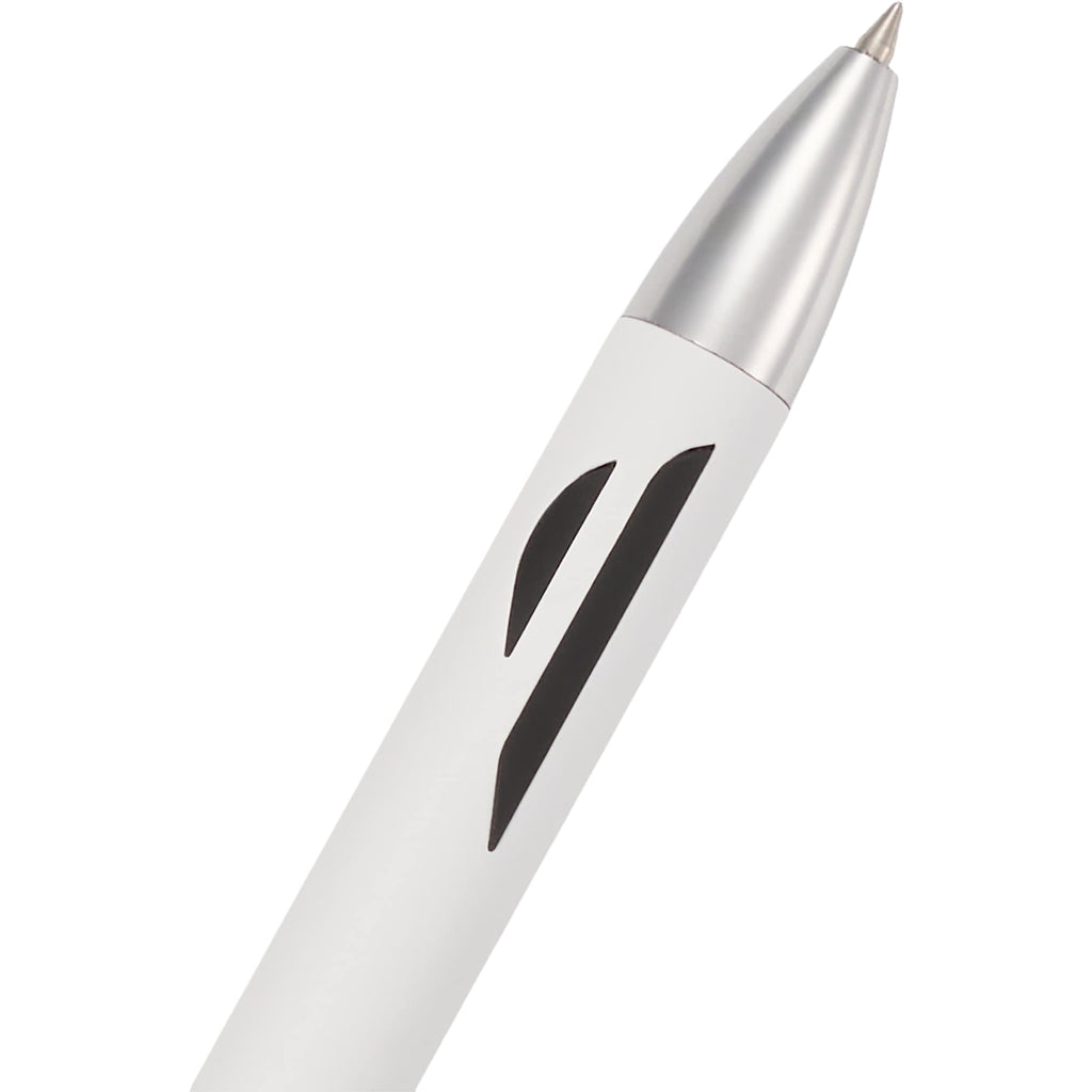 Pressley Gel Pen with Comfort Grip in Recycled Aluminum - White - Detail 2