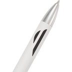 Pressley Gel Pen with Comfort Grip in Recycled Aluminum - White - Detail 2