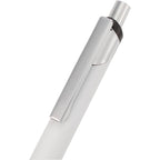 Pressley Gel Pen with Comfort Grip in Recycled Aluminum - White - Detail