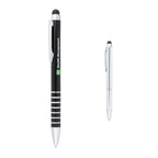 Preston Aluminum Twist Pen with Stylus - Black - Front Group