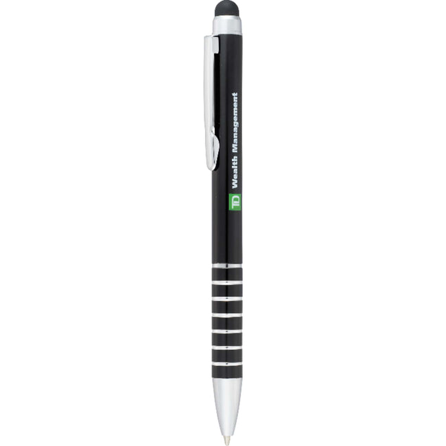 Preston Aluminum Twist Pen with Stylus Laser Engraving