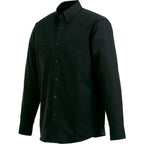 Preston Long Sleeve Poplin Shirt for Tall Men Transfer - Black - Front Flat