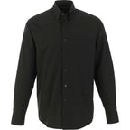 Preston Long Sleeve Poplin Shirt for Tall Men Transfer - Black - Front