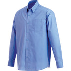 Preston Long Sleeve Poplin Shirt for Tall Men Transfer - Blue - Flat