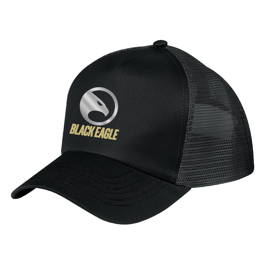 Price Buster Cap with Mesh Back, 5 Panel Embroidery - Black - Colorbrite
