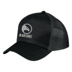Price Buster Cap with Mesh Back, 5 Panel Embroidery - Black - Embroidery