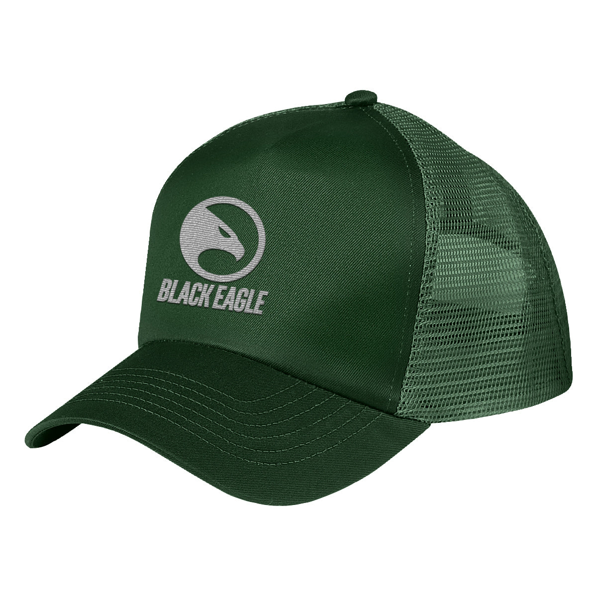 Price Buster Cap with Mesh Back, 5 Panel Embroidery - Forest Green - Embroidery