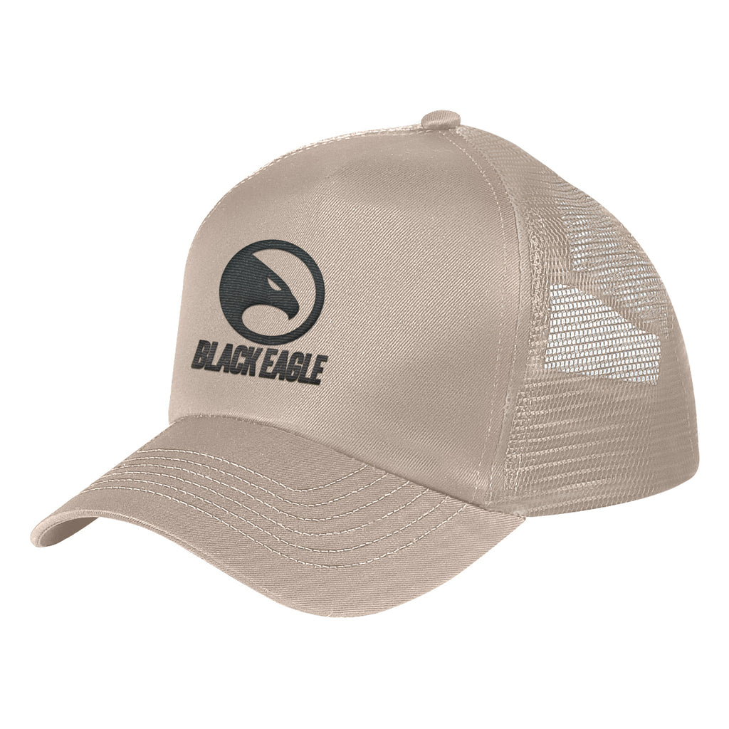 Price Buster Cap with Mesh Back, 5 Panel Embroidery - Khaki - Embroidery