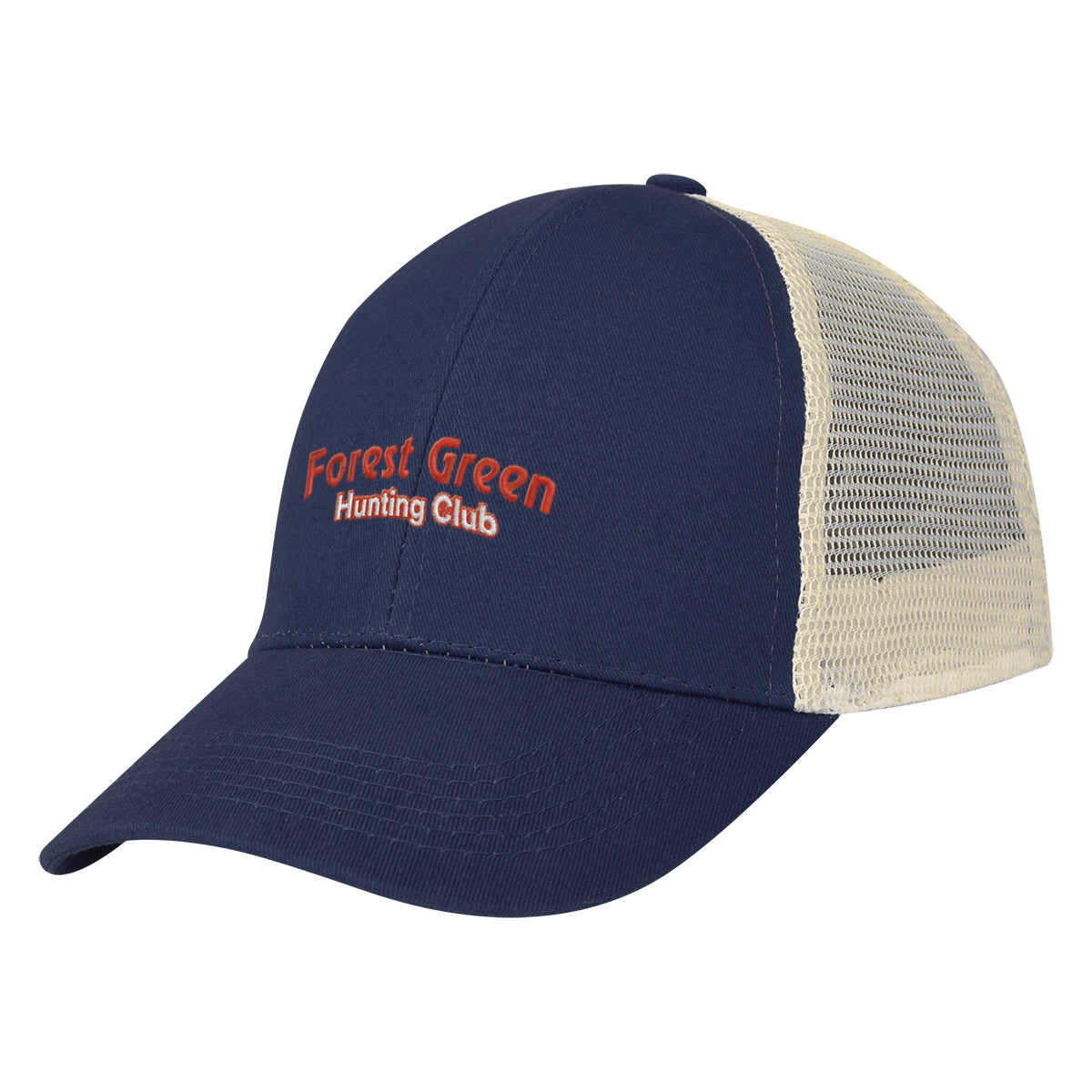 Price Buster Cap with Mesh Back - Navy - Embroidery