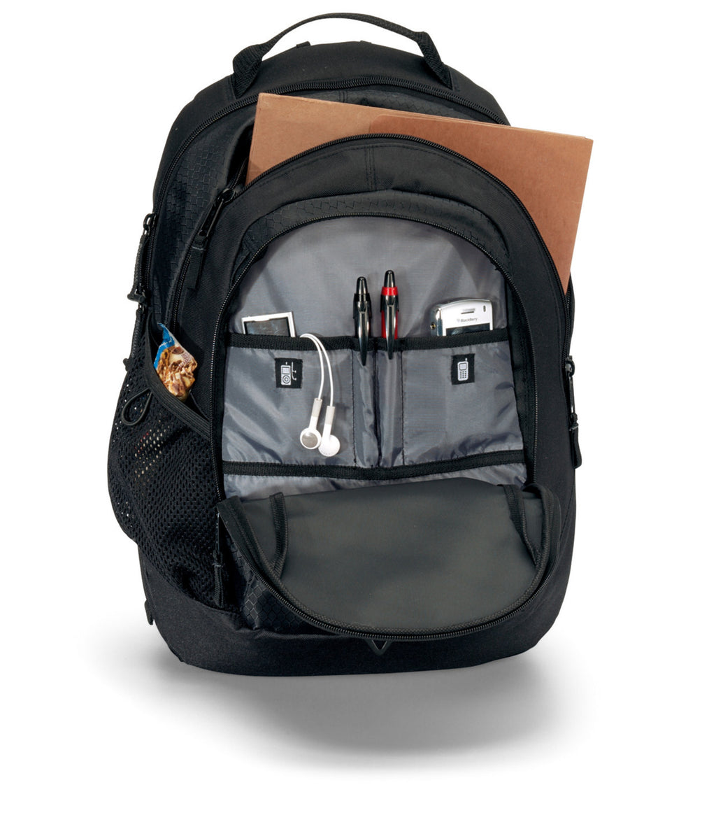 Primary Lay Flat Laptop Backpack, 15.4 Inch - Black - View 2