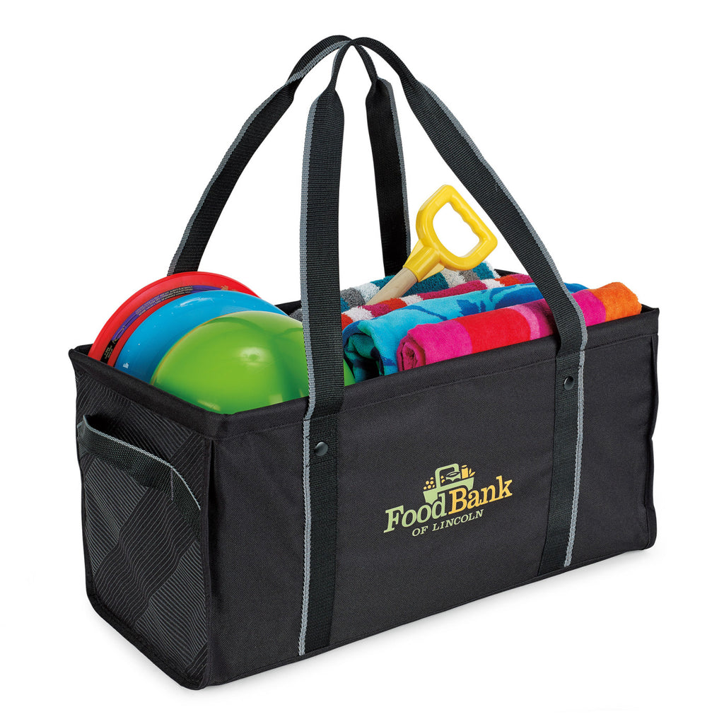 Prime Collapsible Utility Tote Transfer - Black - View 1