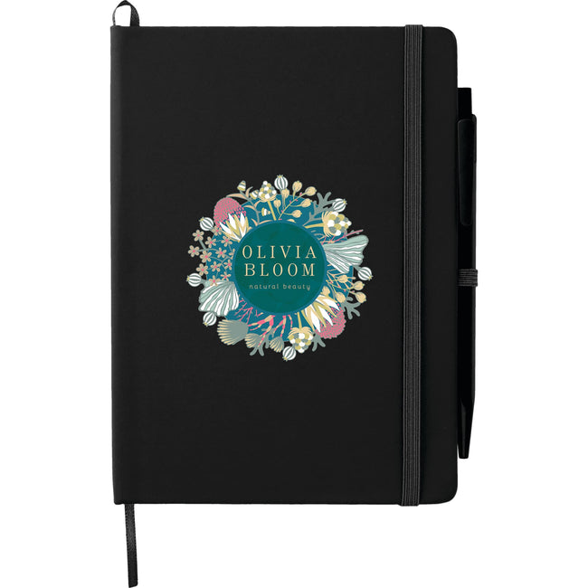 Prime Hardbound Notebook with Matching Pen, 5 x 7 Inches Full Color