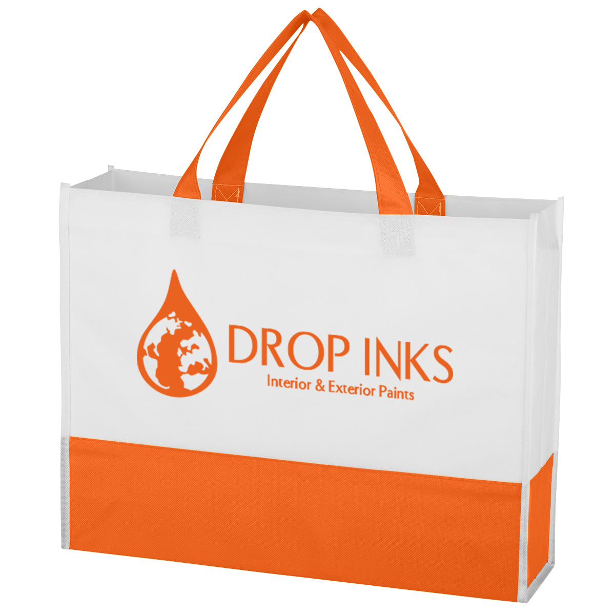 Prism Tote Bag, Non-Woven - Orange - Silk Screen