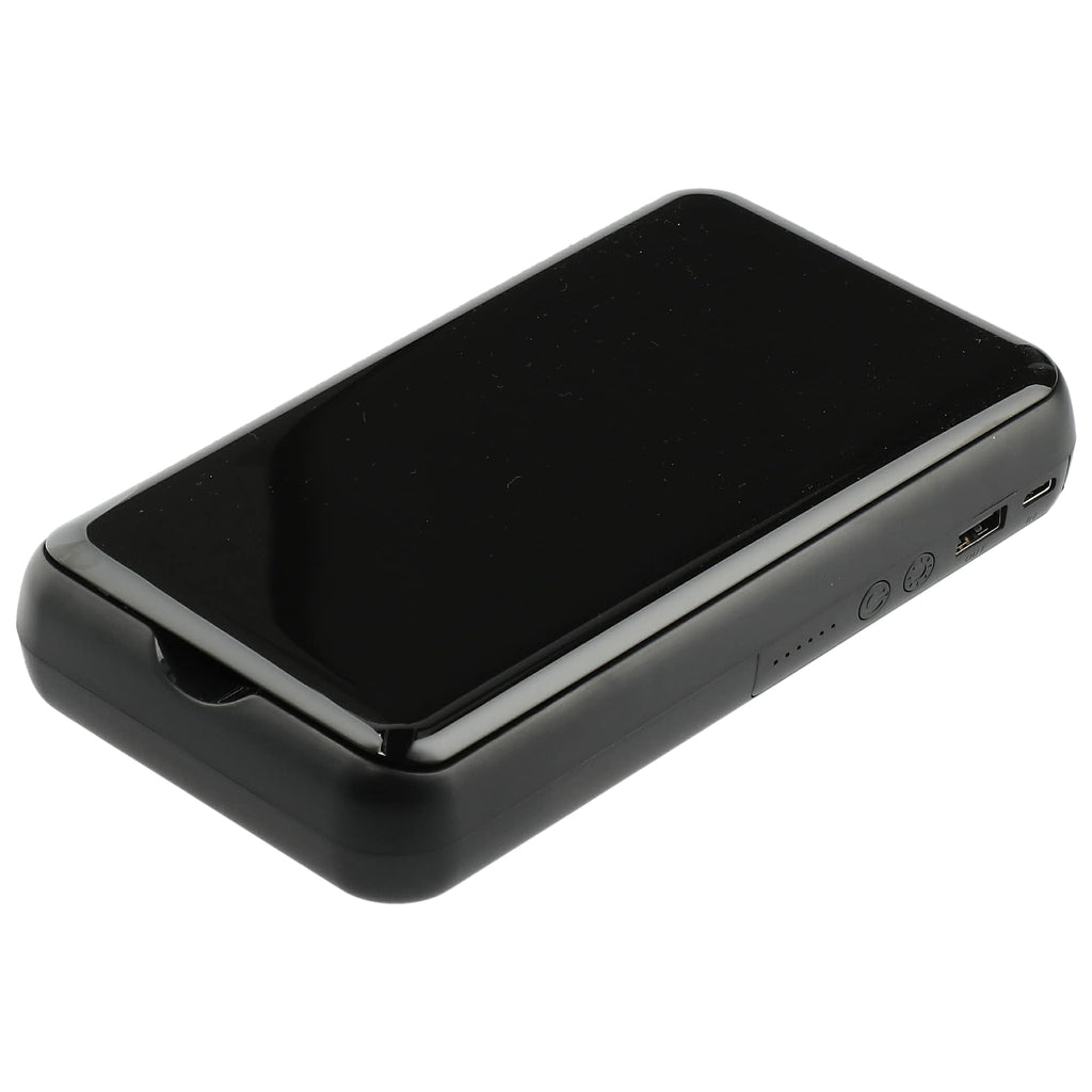 Pristine UV Sanitizer Box with Wireless Power Bank, 10,000 mAh - Black - Angled