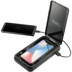 Pristine UV Sanitizer Box with Wireless Power Bank, 10,000 mAh - Black - Charging