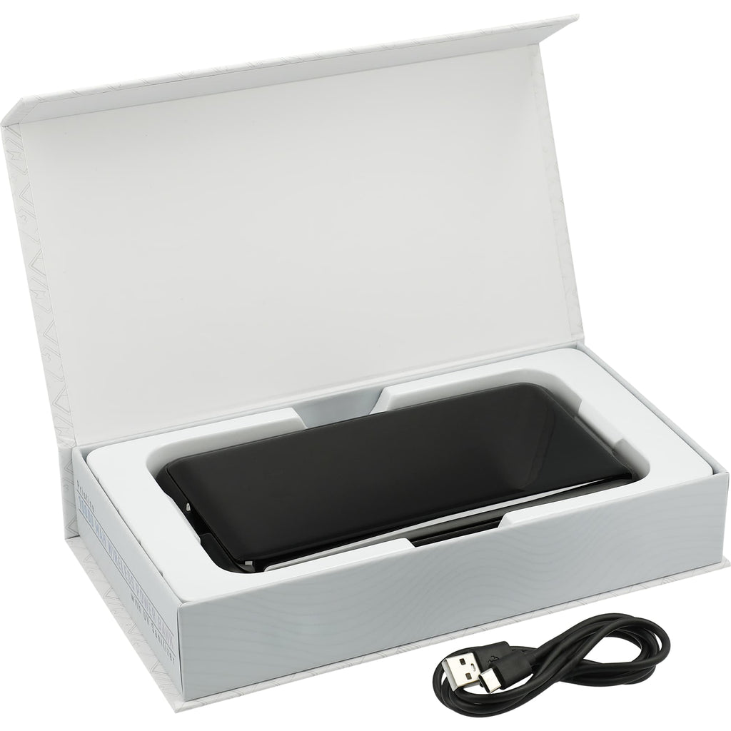Pristine UV Sanitizer Box with Wireless Power Bank, 10,000 mAh - Black - Packaging Open