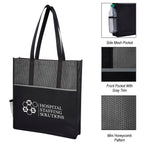 Promenade Tote Bag, Non-Woven - Black - Silk Screen