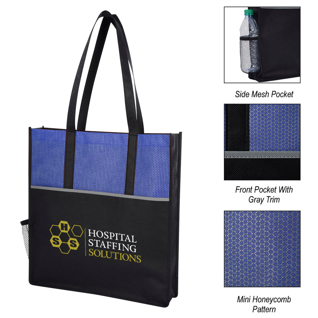 Promenade Tote Bag, Non-Woven - Blue - Colorbrite