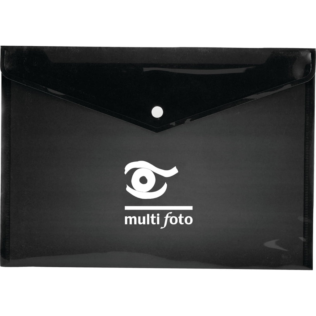 Protect-E-Lope Snap Document Envelope - Transparent Black - Front