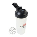 Protein Shaker Bottle with Steel Mixing Ball, 20 oz - Clear - View 2