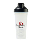 Protein Shaker Bottle with Steel Mixing Ball, 20 oz - Clear - View 4