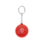 PU Keychain Stress Reliever, Round - Red - Pad Print