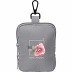 Puffer Clip-On Pouch in Recycled Fabric, Small Transfer - Gray - Front