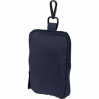 Puffer Clip-On Pouch in Recycled Fabric, Small Transfer - Navy - Left Angle