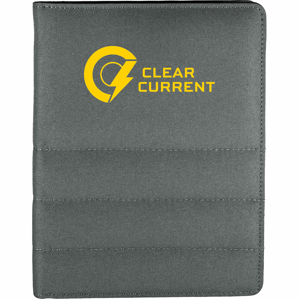 Puffer Junior Quilted Writing Pad Transfer - Gray - Front