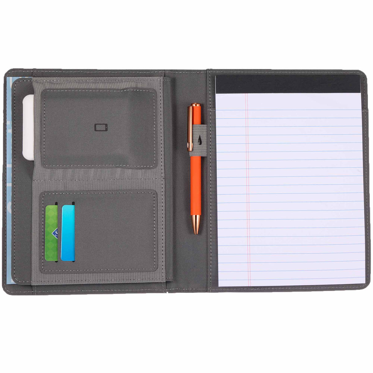 Puffer Junior Quilted Writing Pad Transfer - Gray - Propped