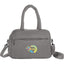 Puffer Quilted Duffel Bag in Recycled PET Embroidery - Gray - Front