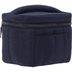 Puffer Quilted Lunch Cooler for 9 Cans Embroidery - Navy - Right Angle