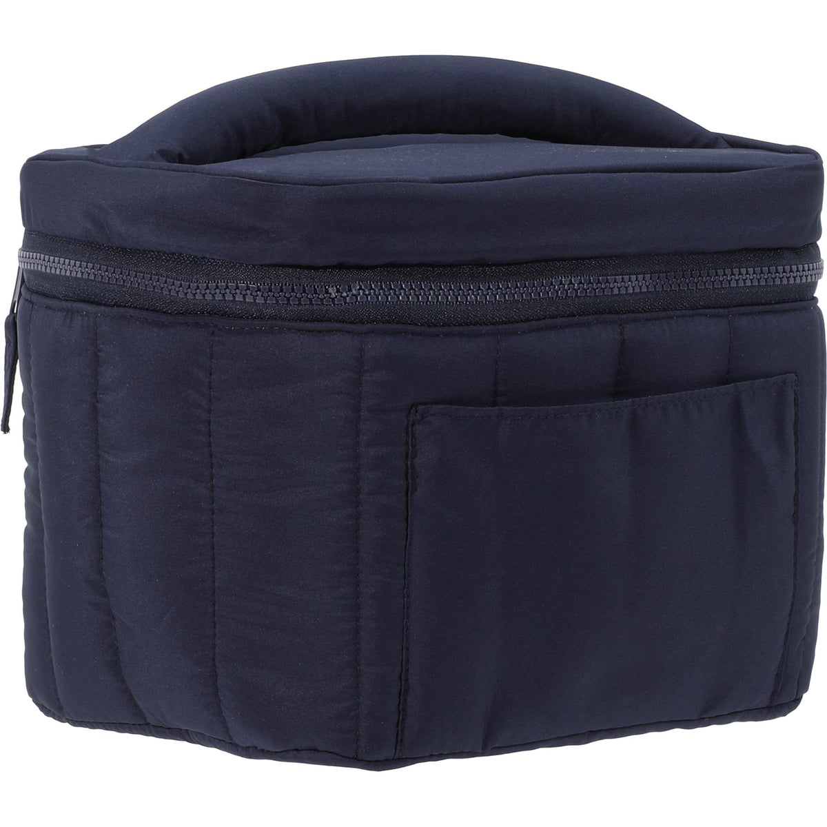 Puffer Quilted Lunch Cooler for 9 Cans Embroidery - Navy - Right Angle