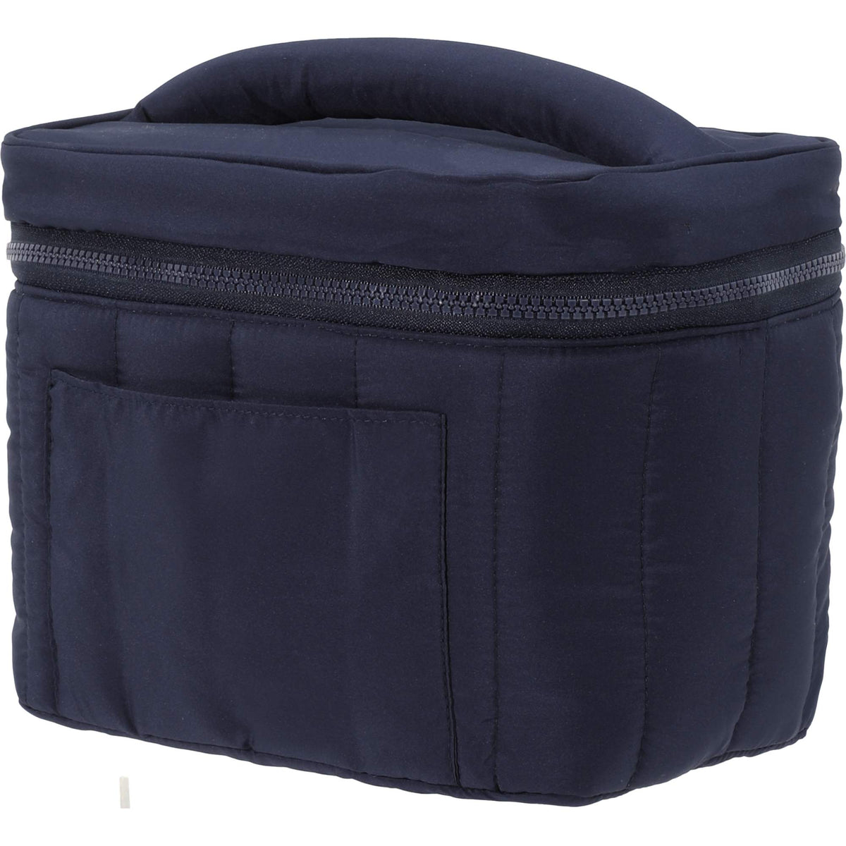 Puffer Quilted Lunch Cooler for 9 Cans Transfer - Navy - Left Angle