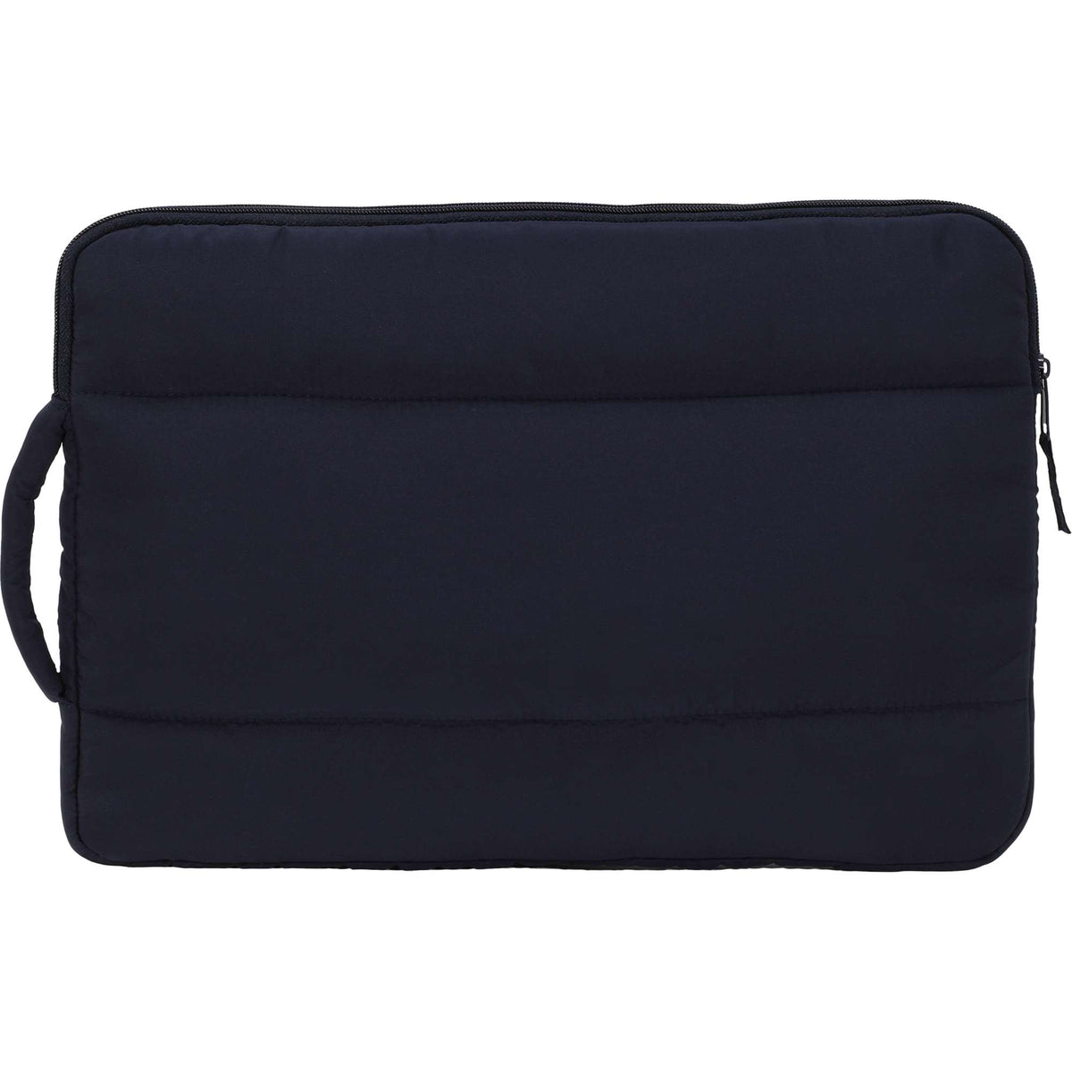 Puffer Quilted Recycled Laptop Sleeve, 15 Inch Embroidery - Navy - Back
