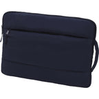 Puffer Quilted Recycled Laptop Sleeve, 15 Inch Embroidery - Navy - Left Angle